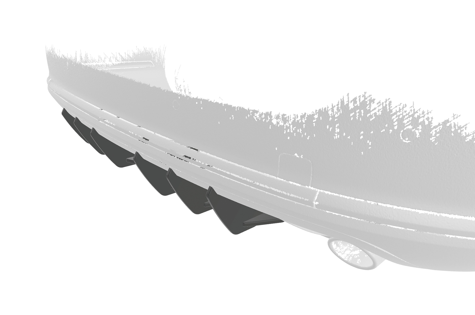 Diffuseur / Ajout de parechoc arrière pour VW Passat B7 Typ 3C break finition de base (08/2010-10/2014) - Fabriqué en ABS 10mm (à peindre ou polir)