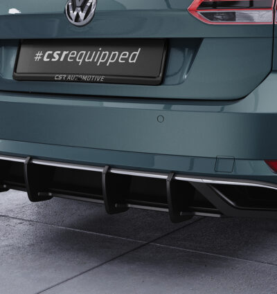 Diffuseur / Ajout de parechoc arrière pour VW Golf 7 (Typ AU) break finition de base (facelift) (2017-2020) - Fabriqué en ABS 10mm (à peindre ou polir)