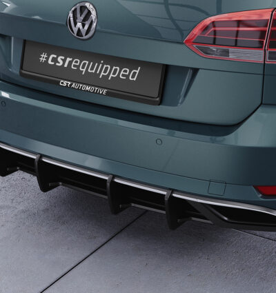 Diffuseur / Ajout de parechoc arrière pour VW Golf 7 (Typ AU) break finition de base (facelift) (2017-2020) - Fabriqué en ABS 10mm (à peindre ou polir)