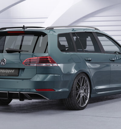 Diffuseur / Ajout de parechoc arrière pour VW Golf 7 (Typ AU) break finition de base (facelift) (2017-2020) - Fabriqué en ABS 10mm (à peindre ou polir)