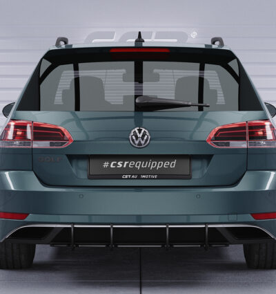 Diffuseur / Ajout de parechoc arrière pour VW Golf 7 (Typ AU) break finition de base (facelift) (2017-2020) - Fabriqué en ABS 10mm (à peindre ou polir)