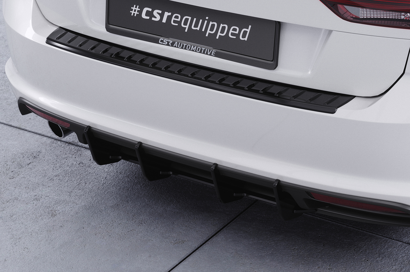 Diffuseur / Ajout de parechoc arrière pour VW Golf 7 (Typ AU) GTD break (facelift) (2017-2020) - Fabriqué en ABS 10mm (à peindre ou polir)