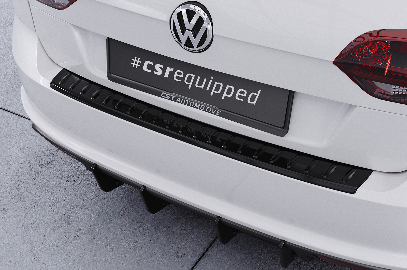 Diffuseur / Ajout de parechoc arrière pour VW Golf 7 (Typ AU) GTD break (facelift) (2017-2020) - Fabriqué en ABS 10mm (à peindre ou polir)