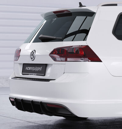 Diffuseur / Ajout de parechoc arrière pour VW Golf 7 (Typ AU) GTD break (facelift) (2017-2020) - Fabriqué en ABS 10mm (à peindre ou polir)
