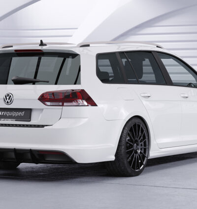 Diffuseur / Ajout de parechoc arrière pour VW Golf 7 (Typ AU) GTD break (facelift) (2017-2020) - Fabriqué en ABS 10mm (à peindre ou polir)
