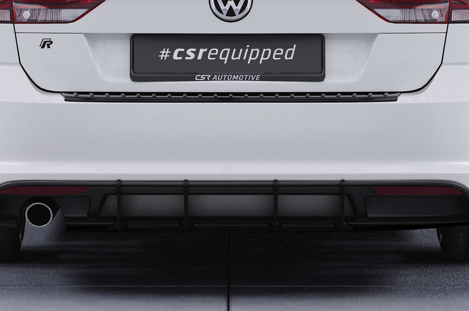 Diffuseur / Ajout de parechoc arrière pour VW Golf 7 (Typ AU) GTD break (facelift) (2017-2020) - Fabriqué en ABS 10mm (à peindre ou polir)