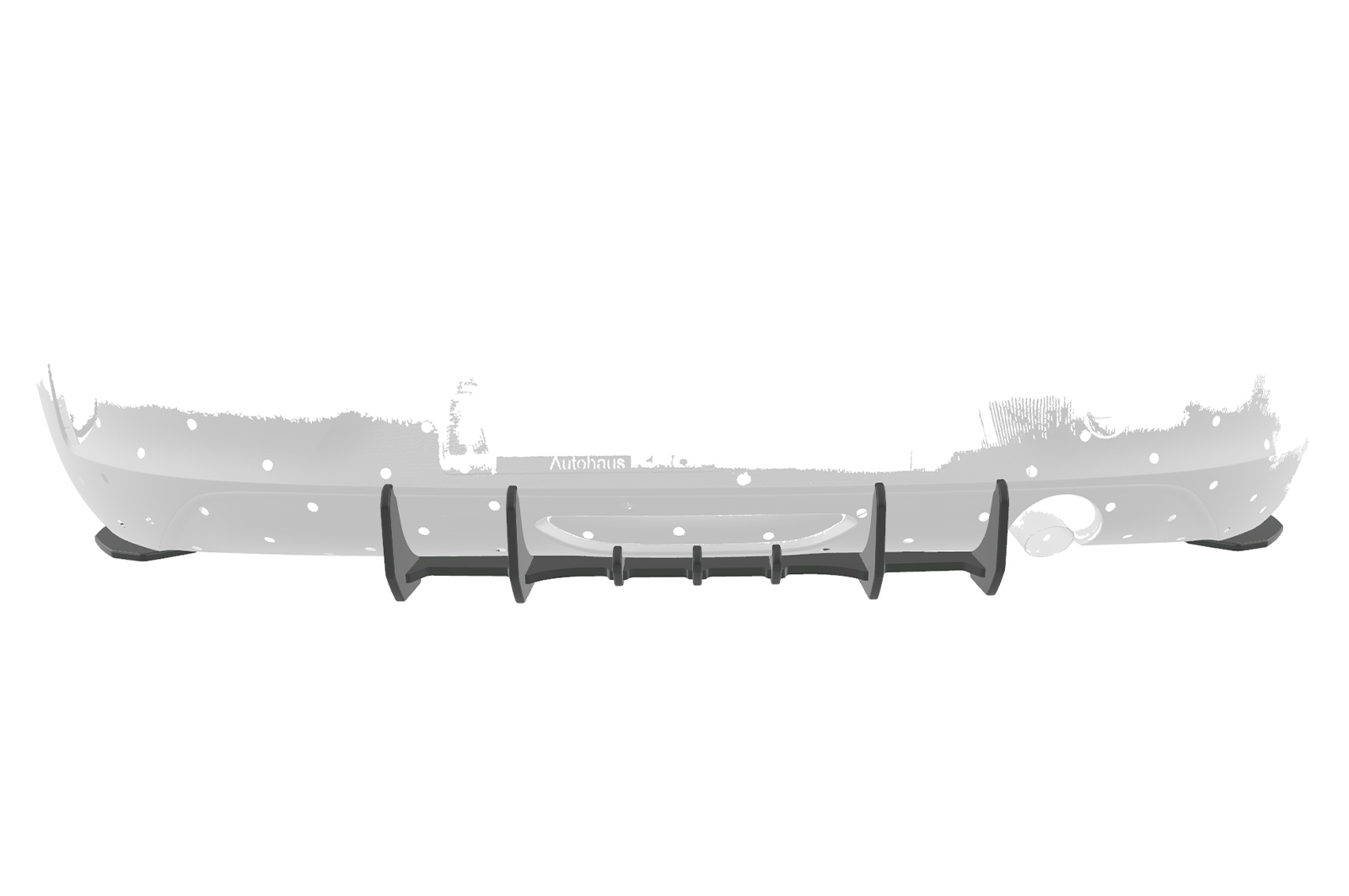 Diffuseur / Ajout de parechoc arrière pour Opel Corsa F finition de base (depuis 07/2019) - Fabriqué en ABS 10mm (à peindre ou polir)