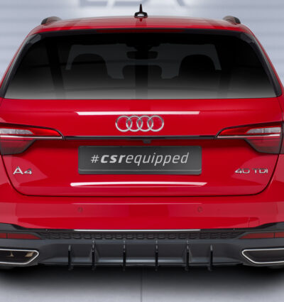 Diffuseur / Ajout de parechoc arrière pour Audi A4 B9 (Typ 8W) Avant S-Line (facelift) (depuis 2019) - Fabriqué en ABS 10mm (à peindre ou polir)