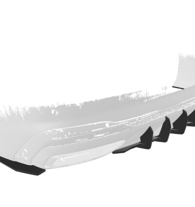 Diffuseur / Ajout de parechoc arrière pour Audi A4 B9 (Typ 8W) Avant S-Line (facelift) (depuis 2019) - Fabriqué en ABS 10mm (à peindre ou polir)
