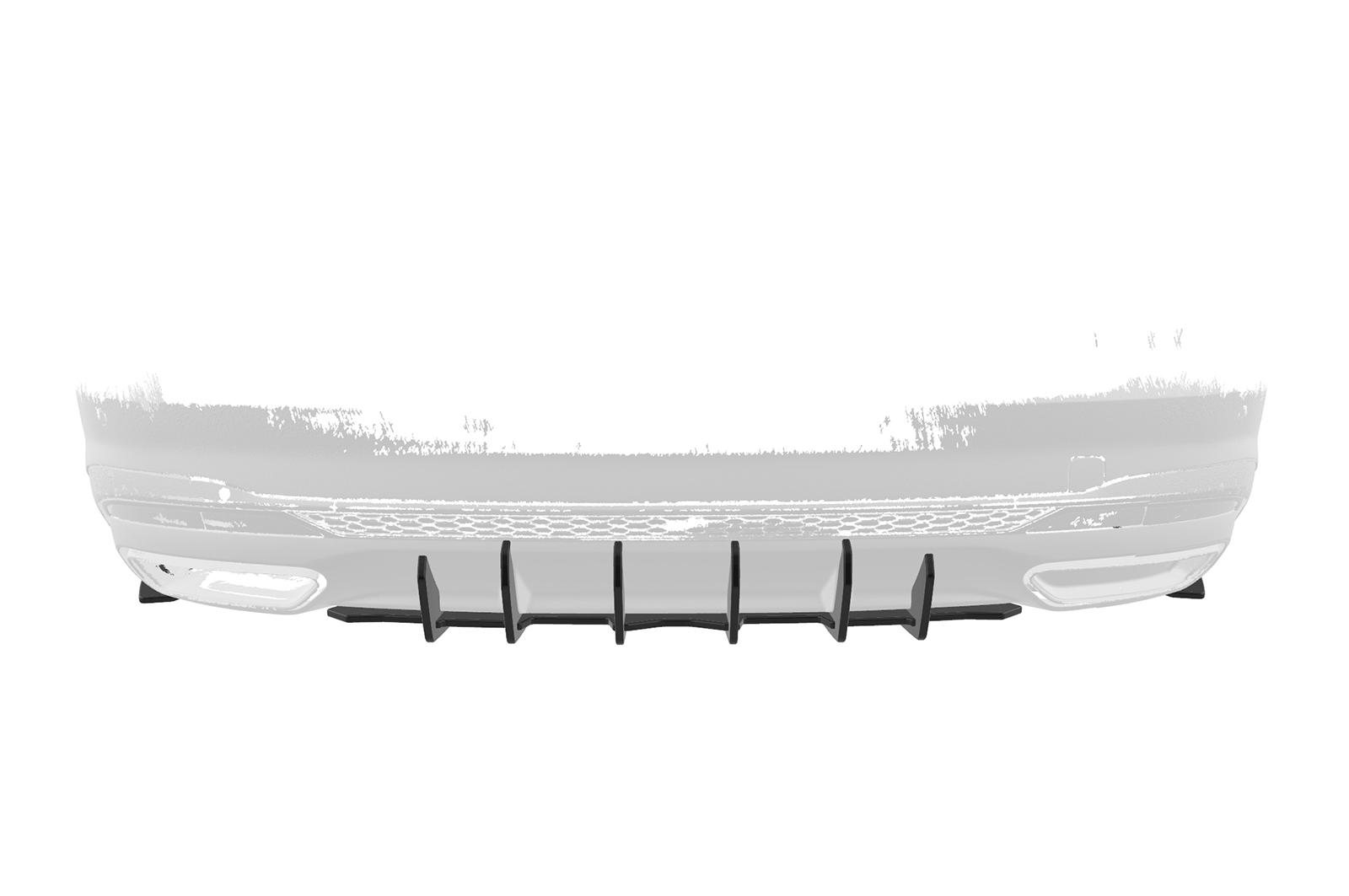 Diffuseur / Ajout de parechoc arrière pour Audi A4 B9 (Typ 8W) Avant S-Line (facelift) (depuis 2019) - Fabriqué en ABS 10mm (à peindre ou polir)