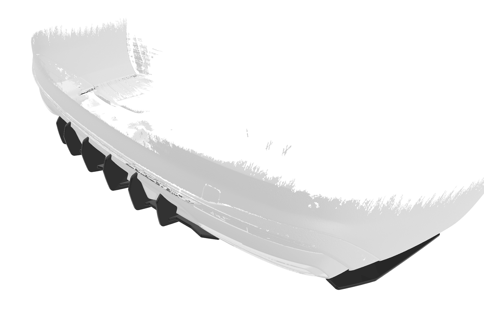 Diffuseur / Ajout de parechoc arrière pour Audi A4 B9 (Typ 8W) Avant S-Line (facelift) (depuis 2019) - Fabriqué en ABS 10mm (à peindre ou polir)