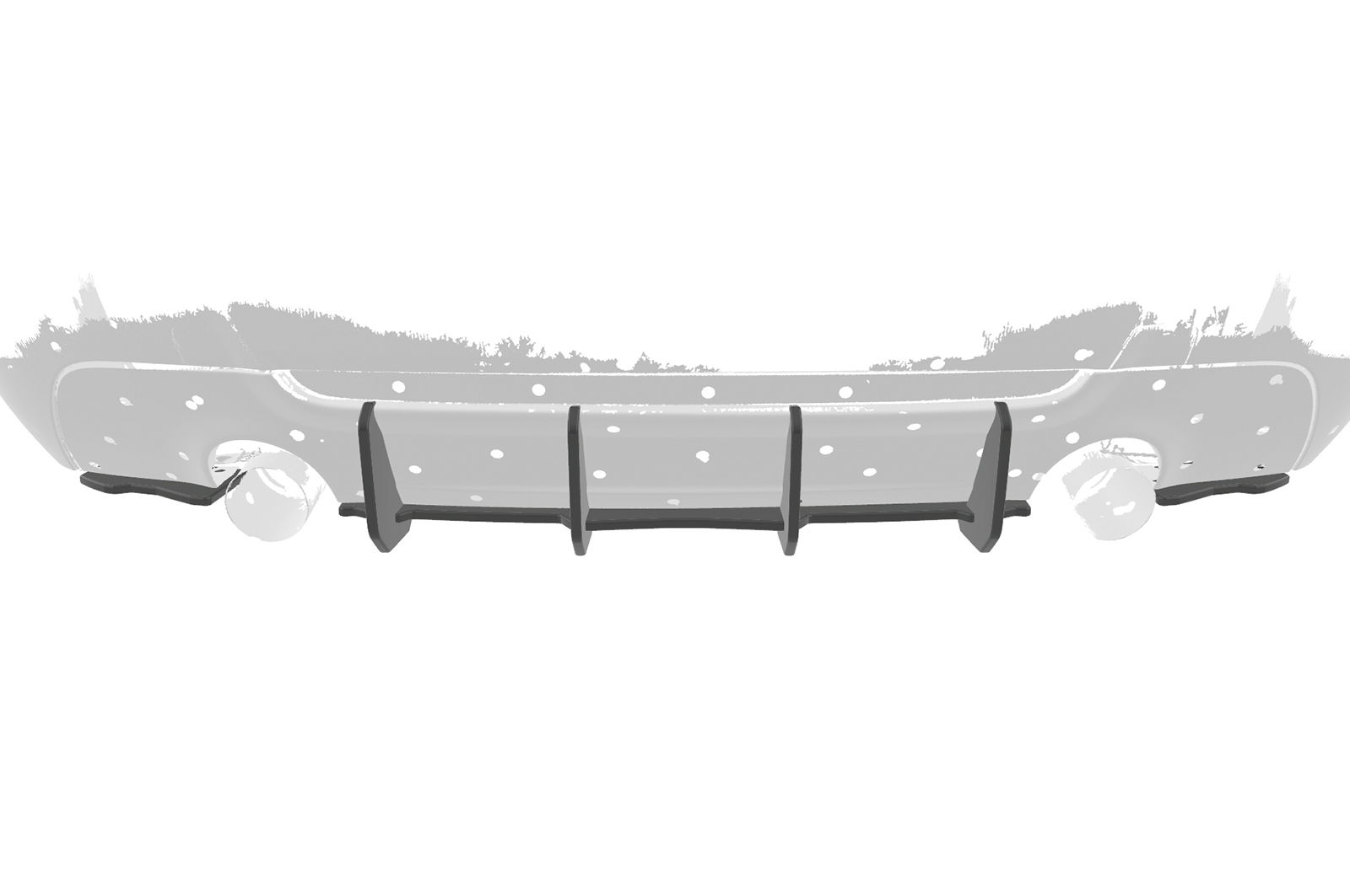 Diffuseur / Ajout de parechoc arrière pour BMW Série 3 E92 / E93 Pack M (2006-2010) - Fabriqué en ABS 10mm (à peindre ou polir)