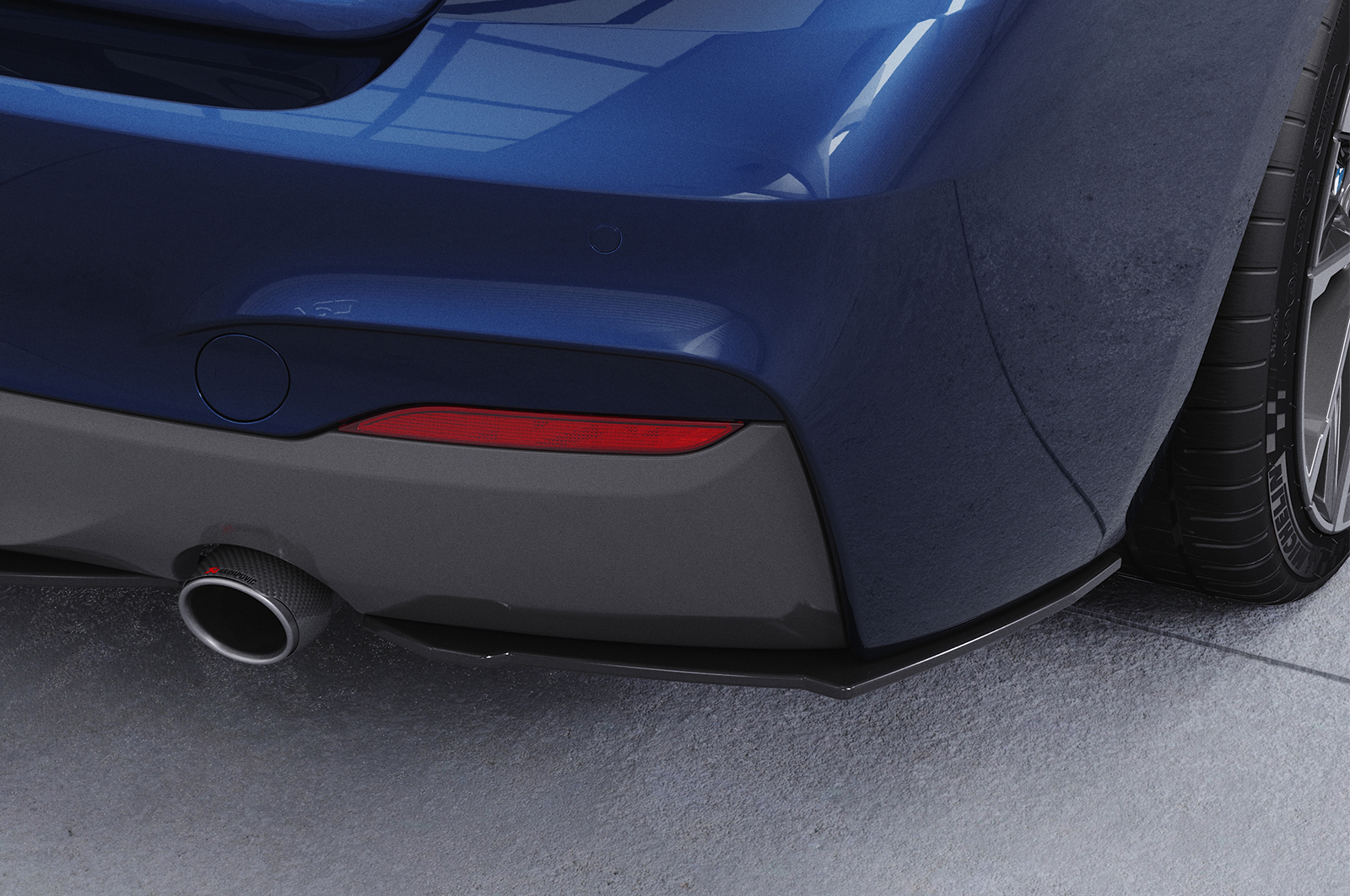 Diffuseur / Ajout de parechoc arrière pour BMW Série 2 F22 / F23 Pack M (2013-2021) - Fabriqué en ABS 10mm (à peindre ou polir)