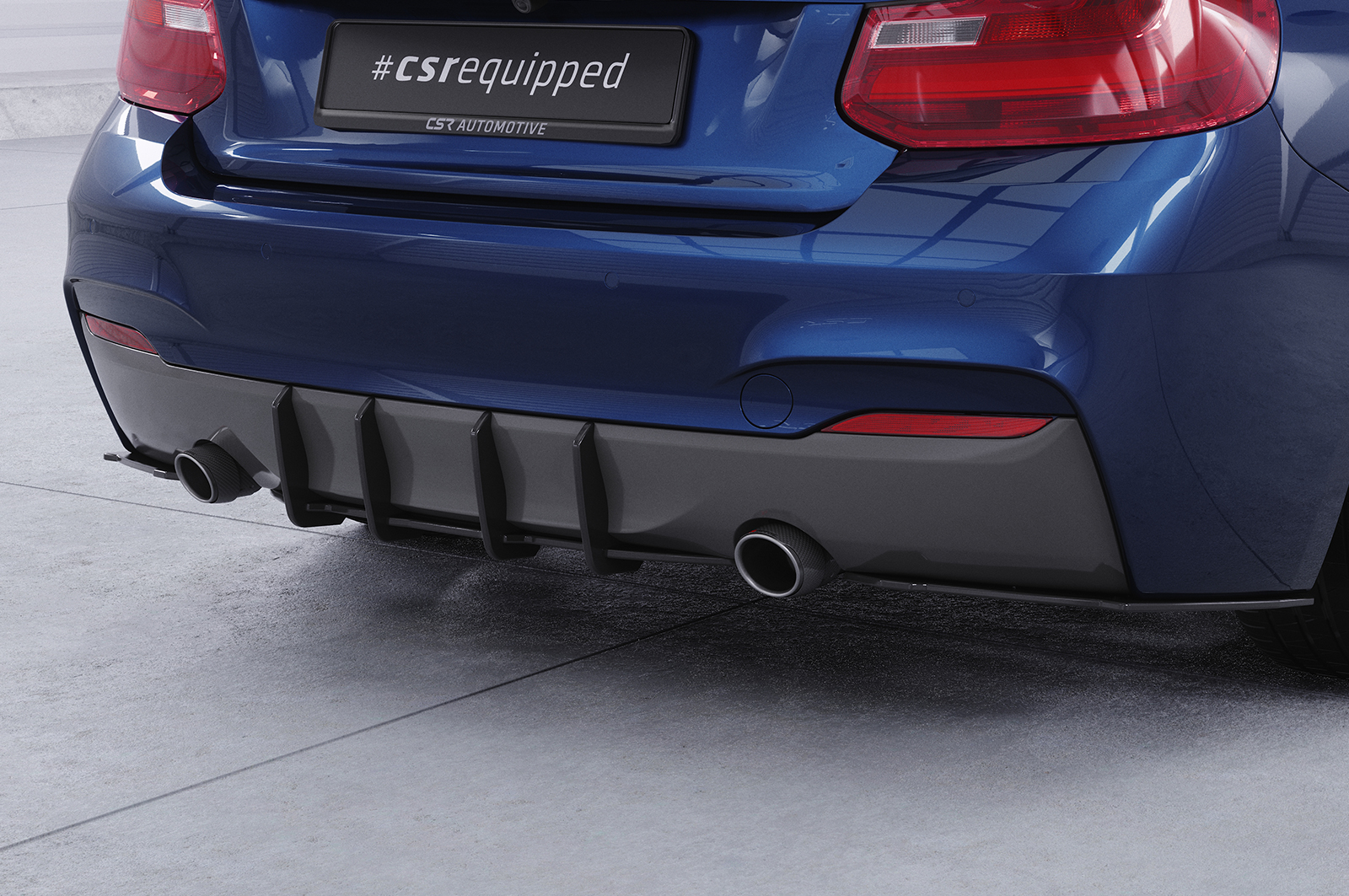 Diffuseur / Ajout de parechoc arrière pour BMW Série 2 F22 / F23 Pack M (2013-2021) - Fabriqué en ABS 10mm (à peindre ou polir)
