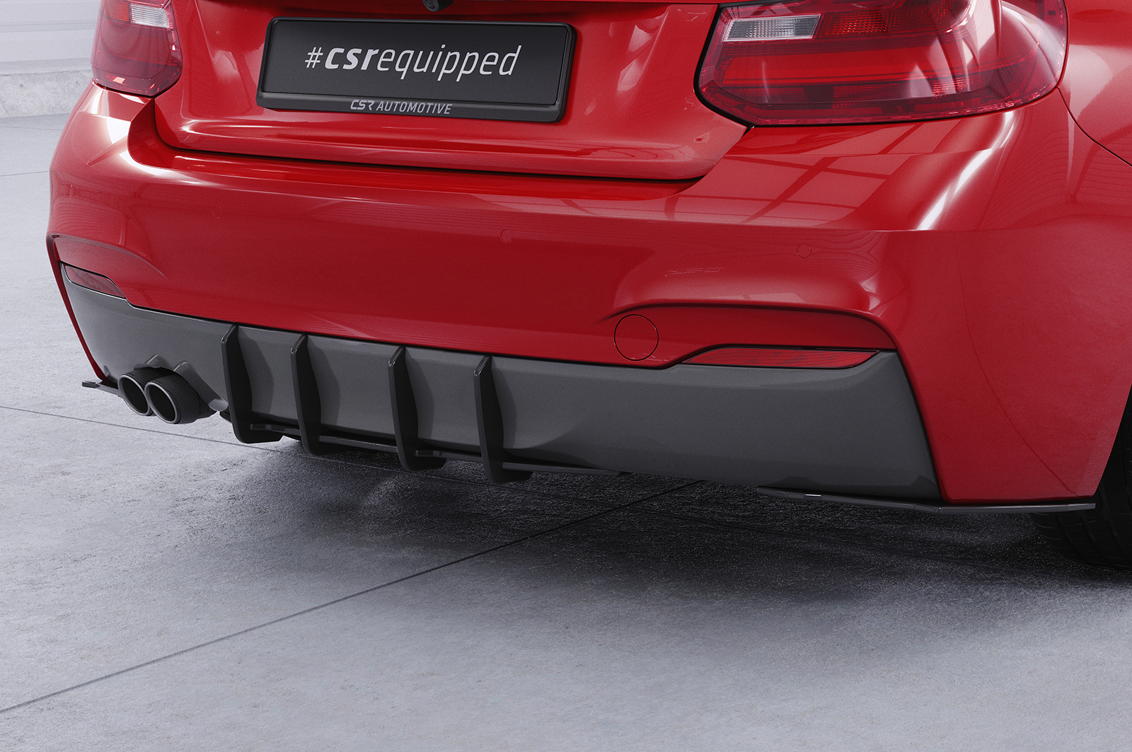 Diffuseur / Ajout de parechoc arrière pour BMW Série 2 F22 / F23 Pack M (2013-2021) - Fabriqué en ABS 10mm (à peindre ou polir)