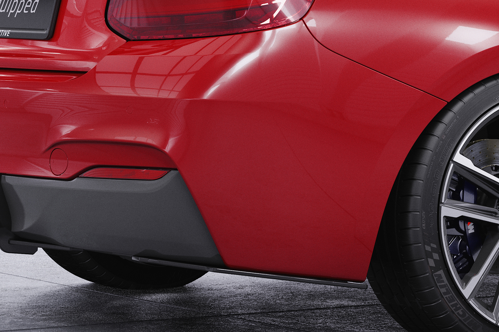 Diffuseur / Ajout de parechoc arrière pour BMW Série 2 F22 / F23 Pack M (2013-2021) - Fabriqué en ABS 10mm (à peindre ou polir)