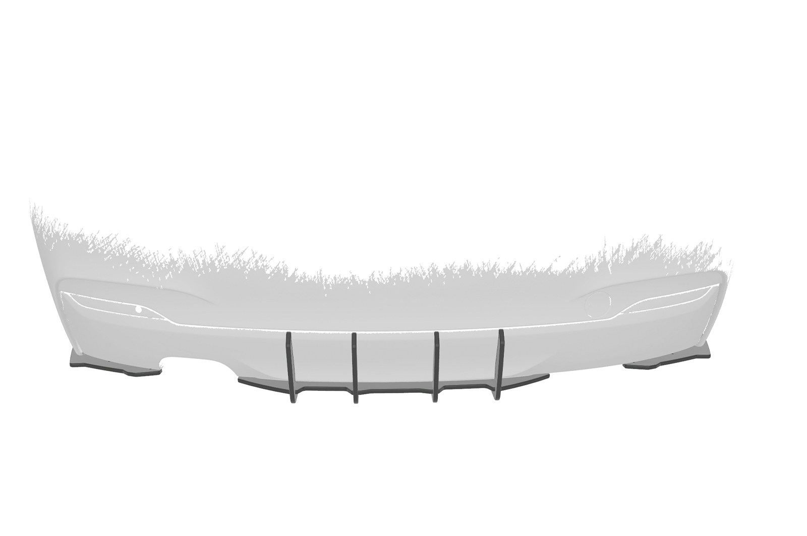 Diffuseur / Ajout de parechoc arrière pour BMW Série 2 F22 / F23 Pack M (2013-2021) - Fabriqué en ABS 10mm (à peindre ou polir)