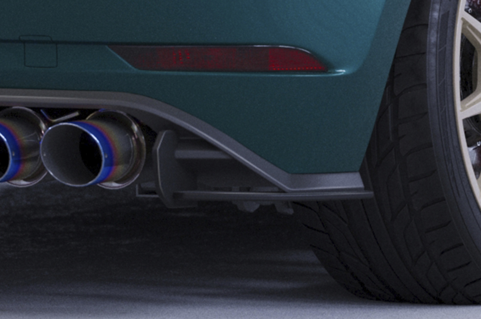 Diffuseur / Ajout de parechoc arrière pour VW Golf 7 (Typ AU) R (facelift) (2017-2019) - Fabriqué en ABS 10mm (à peindre ou polir)