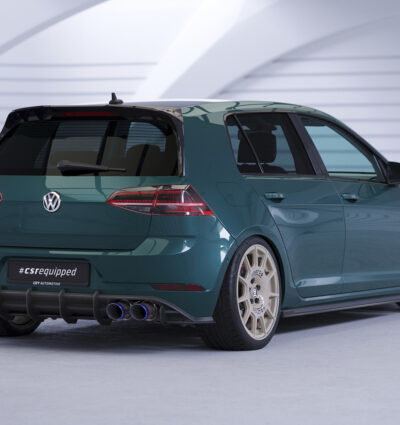 Diffuseur / Ajout de parechoc arrière pour VW Golf 7 (Typ AU) R (facelift) (2017-2019) - Fabriqué en ABS 10mm (à peindre ou polir)
