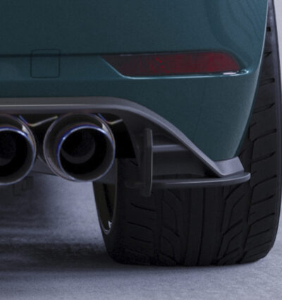Diffuseur / Ajout de parechoc arrière pour VW Golf 7 (Typ AU) R (facelift) (2017-2019) - Fabriqué en ABS 10mm (à peindre ou polir)
