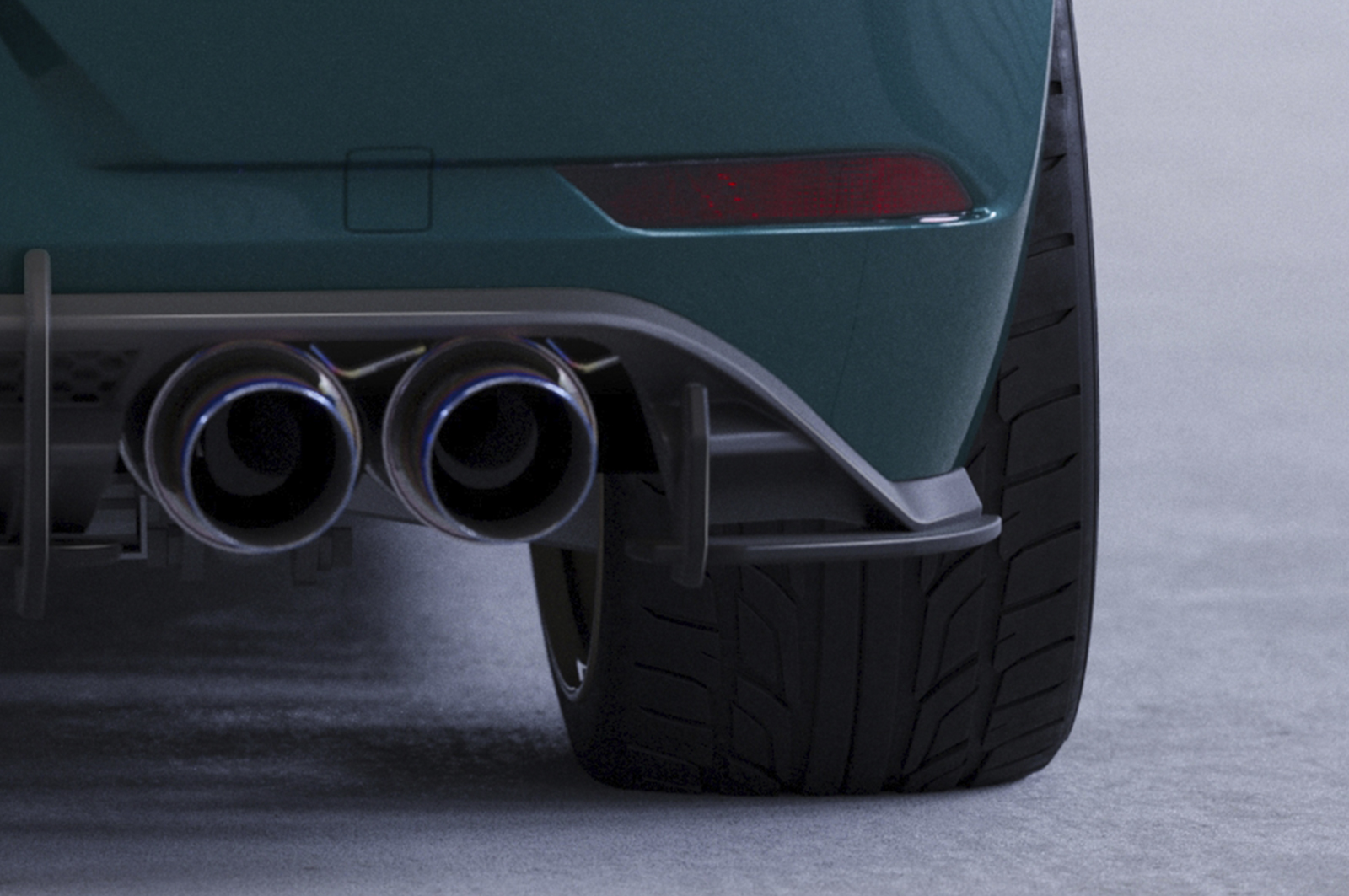 Diffuseur / Ajout de parechoc arrière pour VW Golf 7 (Typ AU) R (facelift) (2017-2019) - Fabriqué en ABS 10mm (à peindre ou polir)