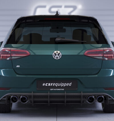 Diffuseur / Ajout de parechoc arrière pour VW Golf 7 (Typ AU) R (facelift) (2017-2019) - Fabriqué en ABS 10mm (à peindre ou polir)