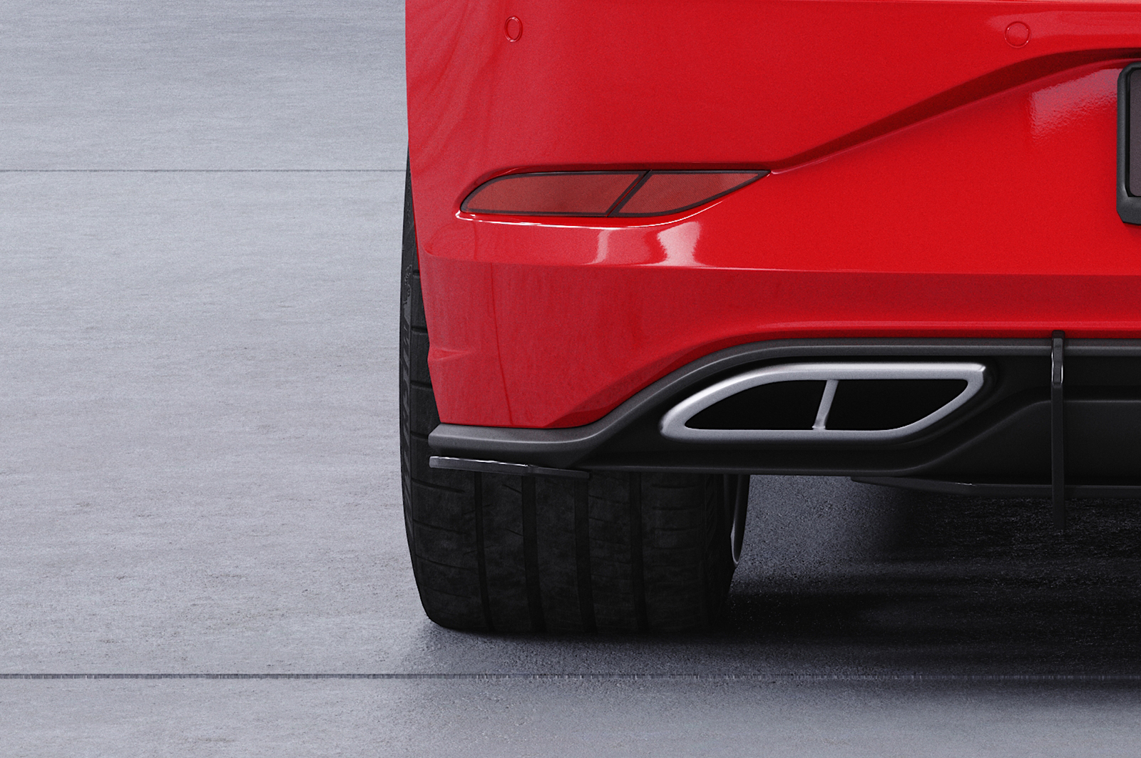 Diffuseur / Ajout de parechoc arrière pour VW Polo 6 2G (Typ AW) R-Line (facelift) (depuis 2021) - Fabriqué en ABS 10mm (à peindre ou polir)