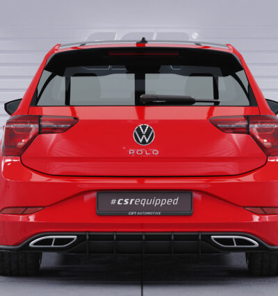 Diffuseur / Ajout de parechoc arrière pour VW Polo 6 2G (Typ AW) R-Line (facelift) (depuis 2021) - Fabriqué en ABS 10mm (à peindre ou polir)