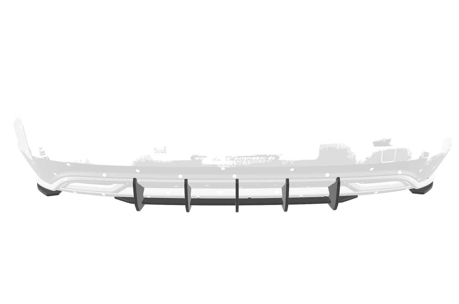 Diffuseur / Ajout de parechoc arrière pour VW Polo 6 2G (Typ AW) R-Line (2017-2020) - Fabriqué en ABS 10mm (à peindre ou polir)