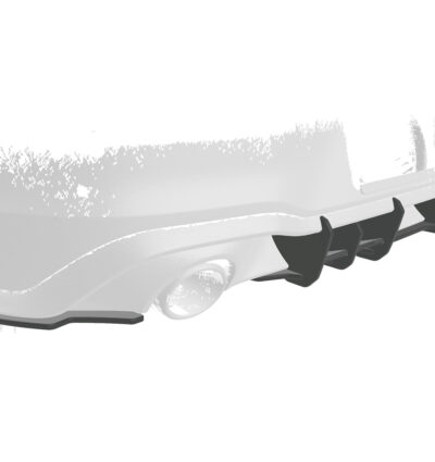 Diffuseur / Ajout de parechoc arrière pour VW Golf 8 (Typ CD) GTI (depuis 2020) - Fabriqué en ABS 10mm (à peindre ou polir)