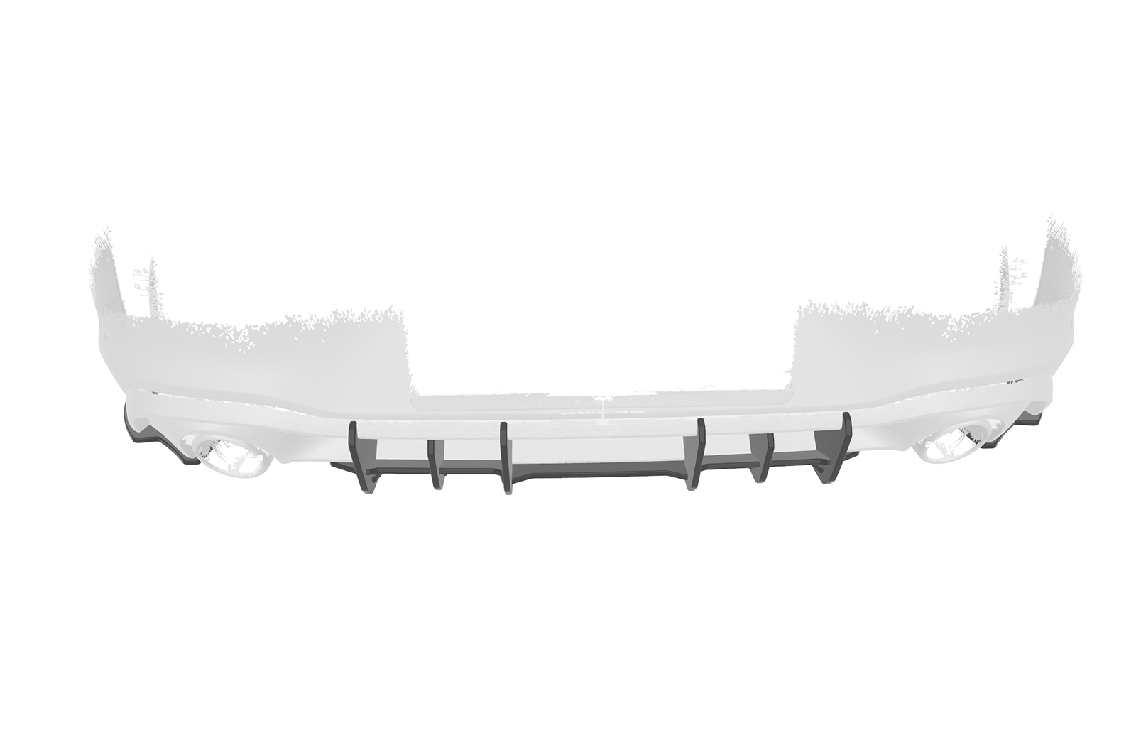 Diffuseur / Ajout de parechoc arrière pour VW Golf 8 (Typ CD) GTI (depuis 2020) - Fabriqué en ABS 10mm (à peindre ou polir)