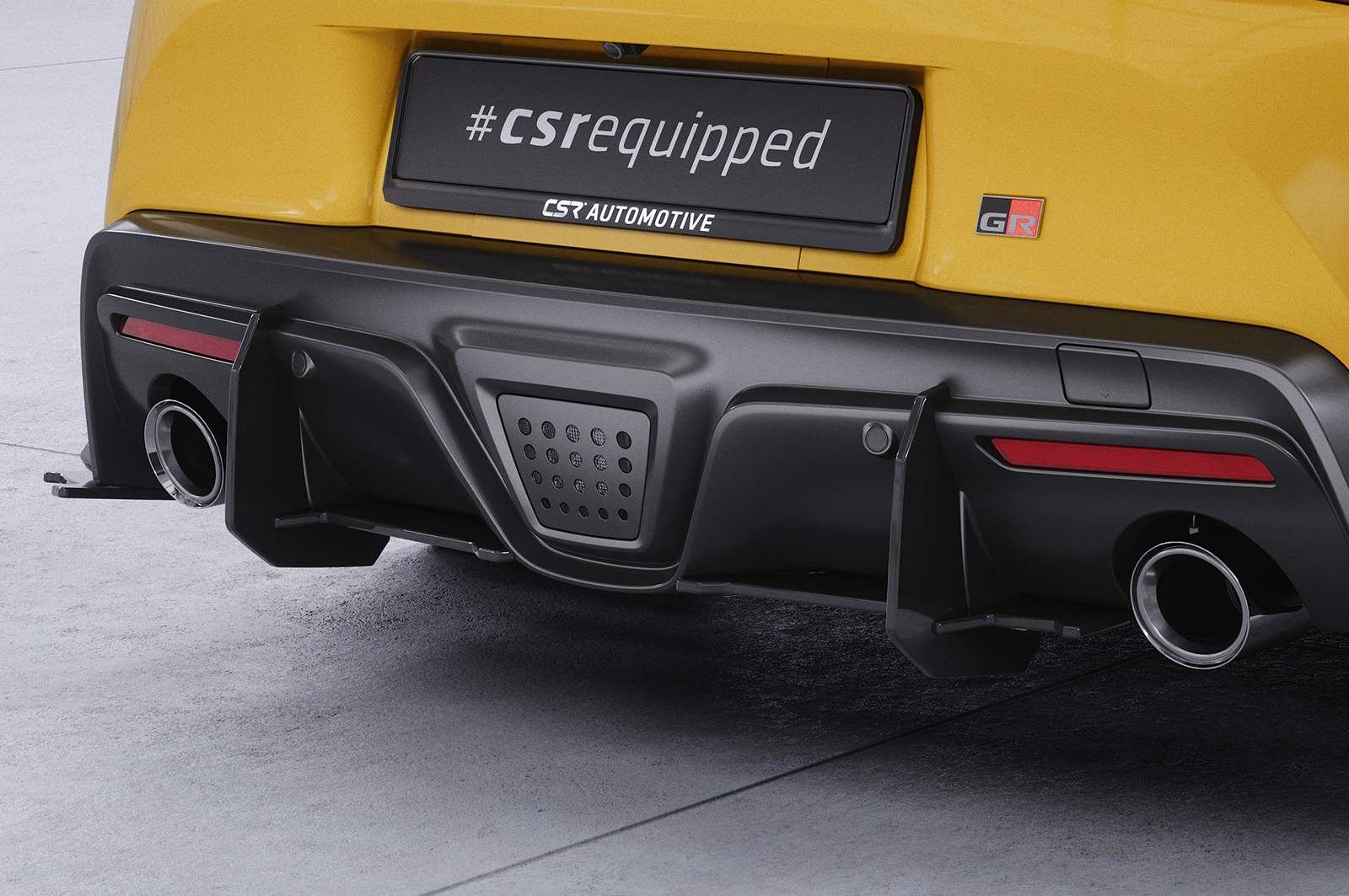 Diffuseur / Ajout de parechoc arrière pour Toyota GR Supra (A90) toutes carrosseries (depuis 2019) - Fabriqué en ABS 10mm (à peindre ou polir)