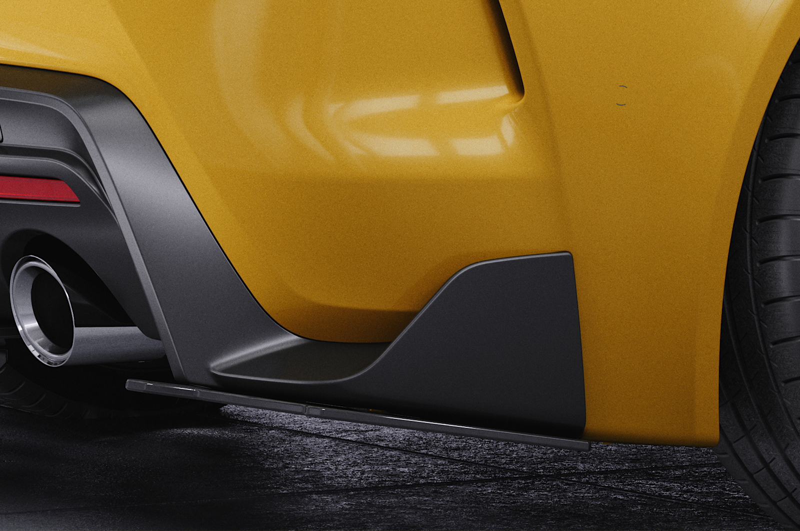 Diffuseur / Ajout de parechoc arrière pour Toyota GR Supra (A90) toutes carrosseries (depuis 2019) - Fabriqué en ABS 10mm (à peindre ou polir)