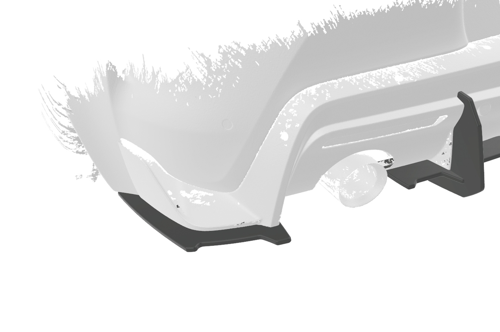 Diffuseur / Ajout de parechoc arrière pour Toyota GR Supra (A90) toutes carrosseries (depuis 2019) - Fabriqué en ABS 10mm (à peindre ou polir)