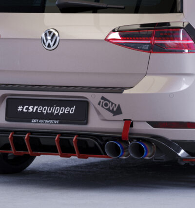 Diffuseur / Ajout de parechoc arrière pour VW Golf 7 (Typ AU) R (facelift) (2017-2019) - Fabriqué en ABS 10mm (à peindre ou polir)