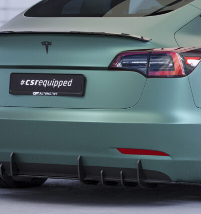 Diffuseur / Ajout de parechoc arrière pour Tesla Model 3 toutes carrosseries (depuis 2017) - Fabriqué en ABS 10mm (à peindre ou polir)