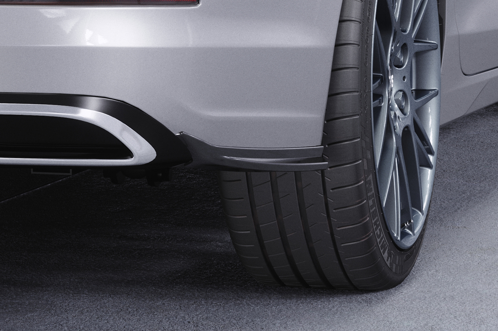 Diffuseur / Ajout de parechoc arrière pour VW Golf 8 (Typ CD) break finition de base / Style / Life / Active (depuis 2020) - Fabriqué en ABS (6 finitions au choix)