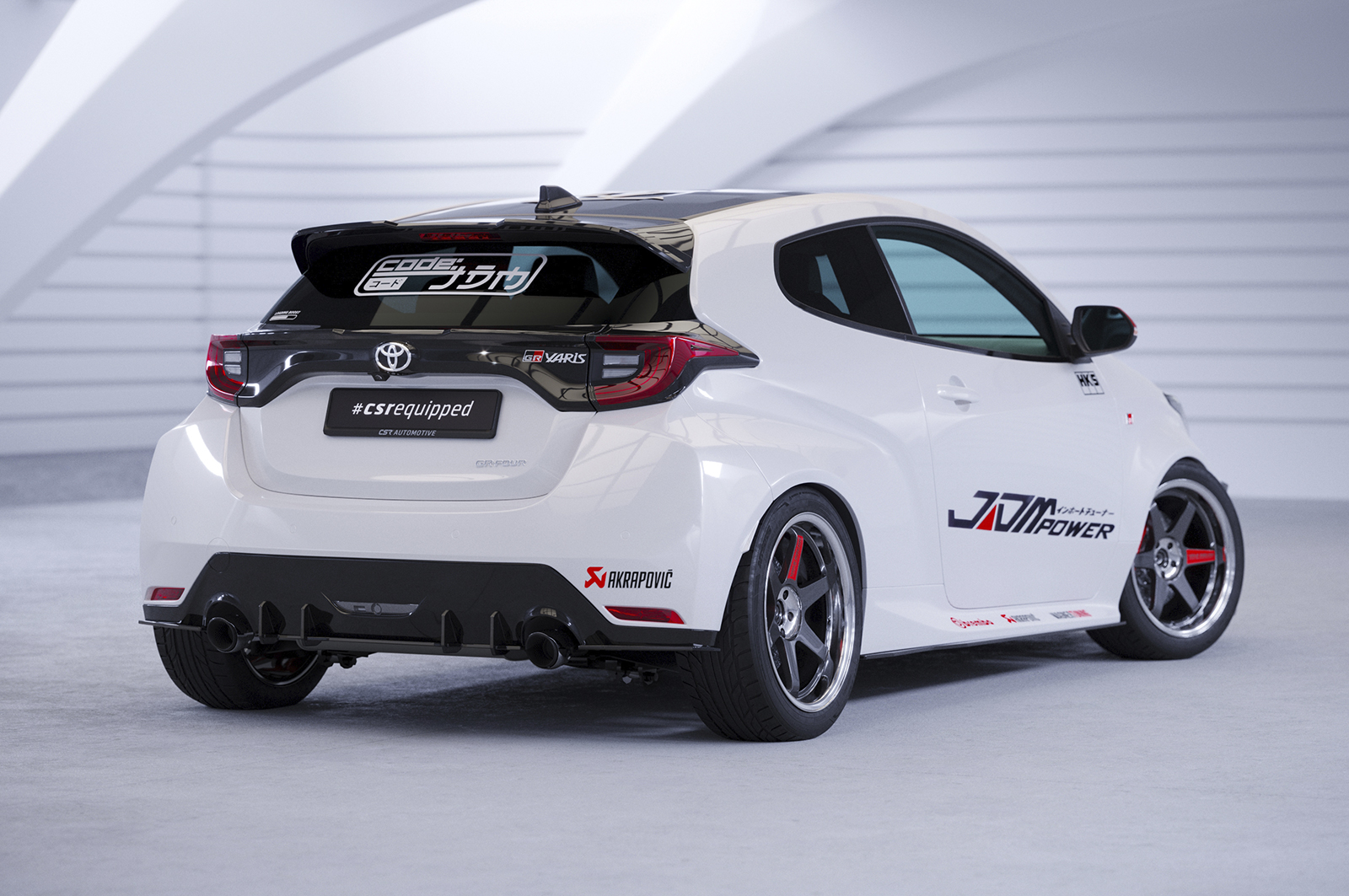 Diffuseur / Ajout de parechoc arrière pour Toyota GR Yaris (XP21) toutes carrosseries (depuis 2020) - Fabriqué en ABS 10mm (à peindre ou polir)