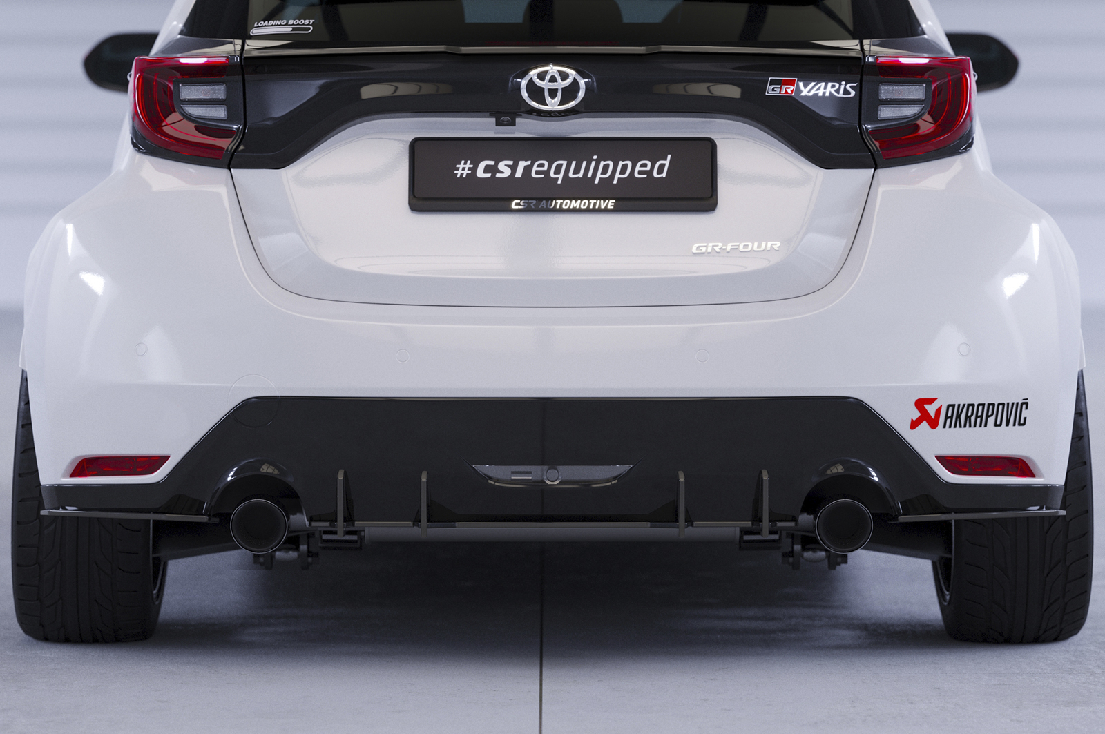 Diffuseur / Ajout de parechoc arrière pour Toyota GR Yaris (XP21) toutes carrosseries (depuis 2020) - Fabriqué en ABS 10mm (à peindre ou polir)