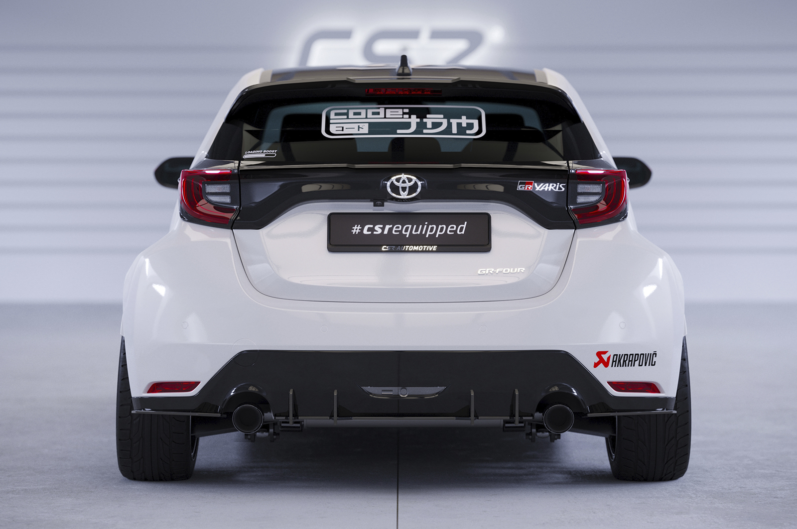 Diffuseur / Ajout de parechoc arrière pour Toyota GR Yaris (XP21) toutes carrosseries (depuis 2020) - Fabriqué en ABS 10mm (à peindre ou polir)
