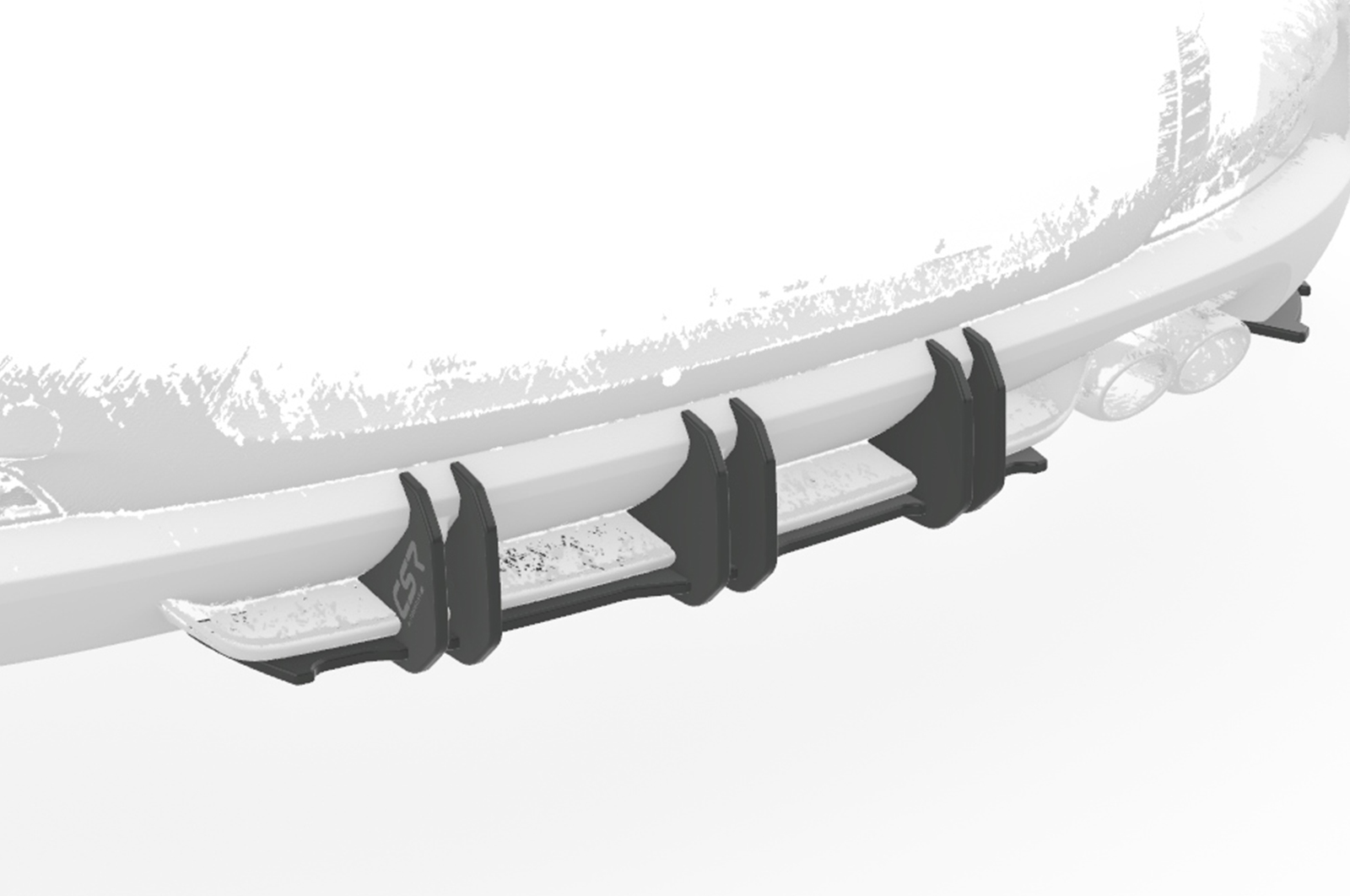 Diffuseur / Ajout de parechoc arrière pour Hyundai I30 (PD) N-Line (2017-2020) - Fabriqué en ABS 10mm (à peindre ou polir)