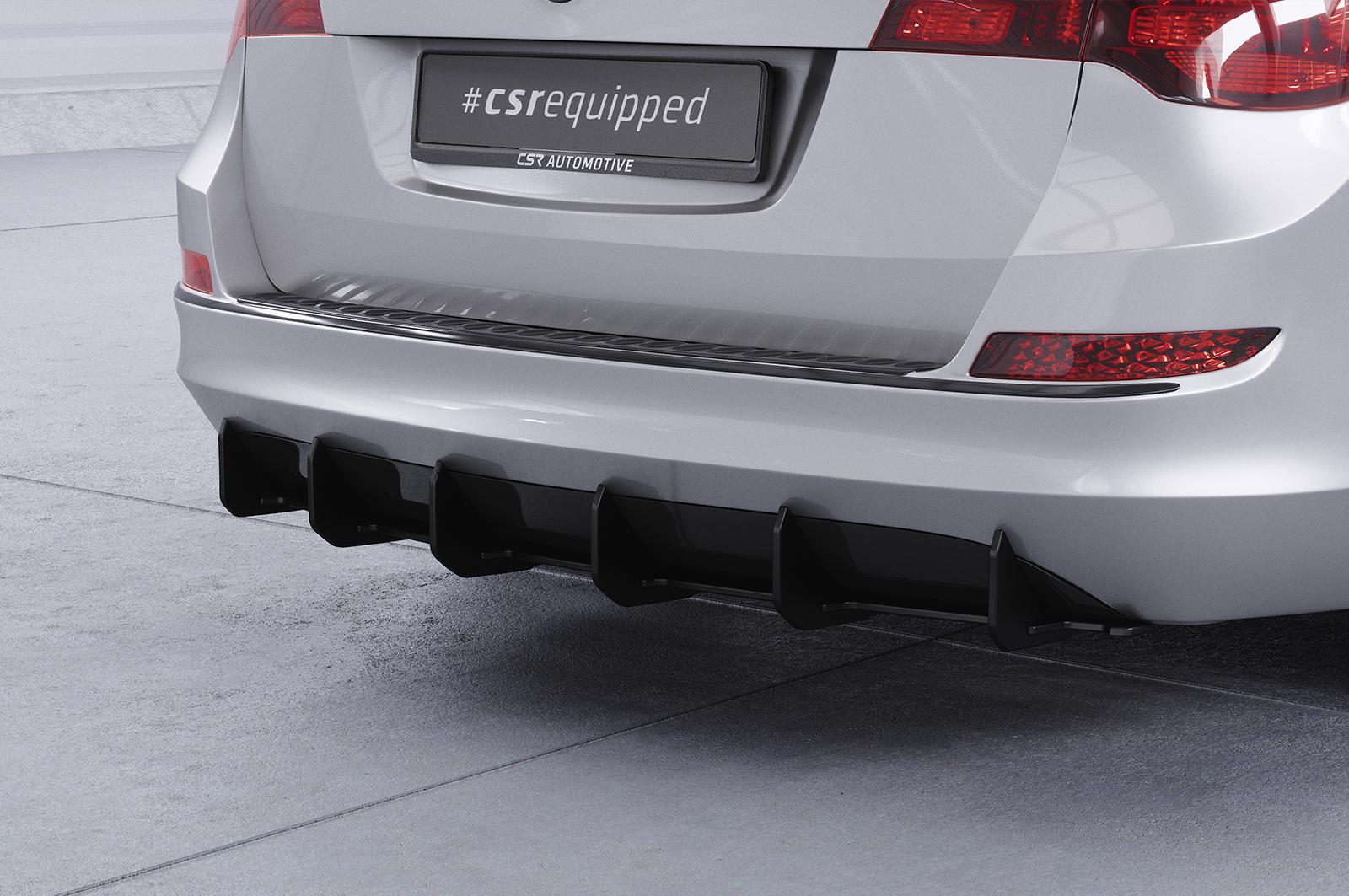 Diffuseur / Ajout de parechoc arrière pour Opel Astra J Sports Tourer / sauf OPC-Line (11/2010-09/2015) - Fabriqué en ABS 10mm (à peindre ou polir)