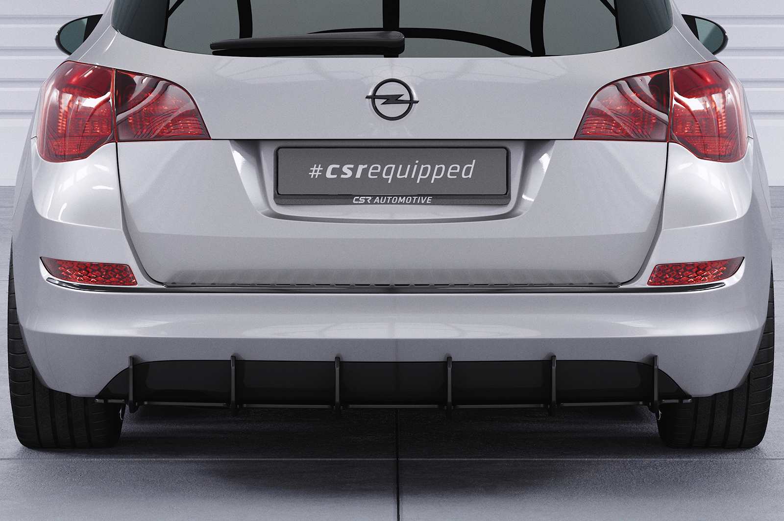 Diffuseur / Ajout de parechoc arrière pour Opel Astra J Sports Tourer / sauf OPC-Line (11/2010-09/2015) - Fabriqué en ABS 10mm (à peindre ou polir)