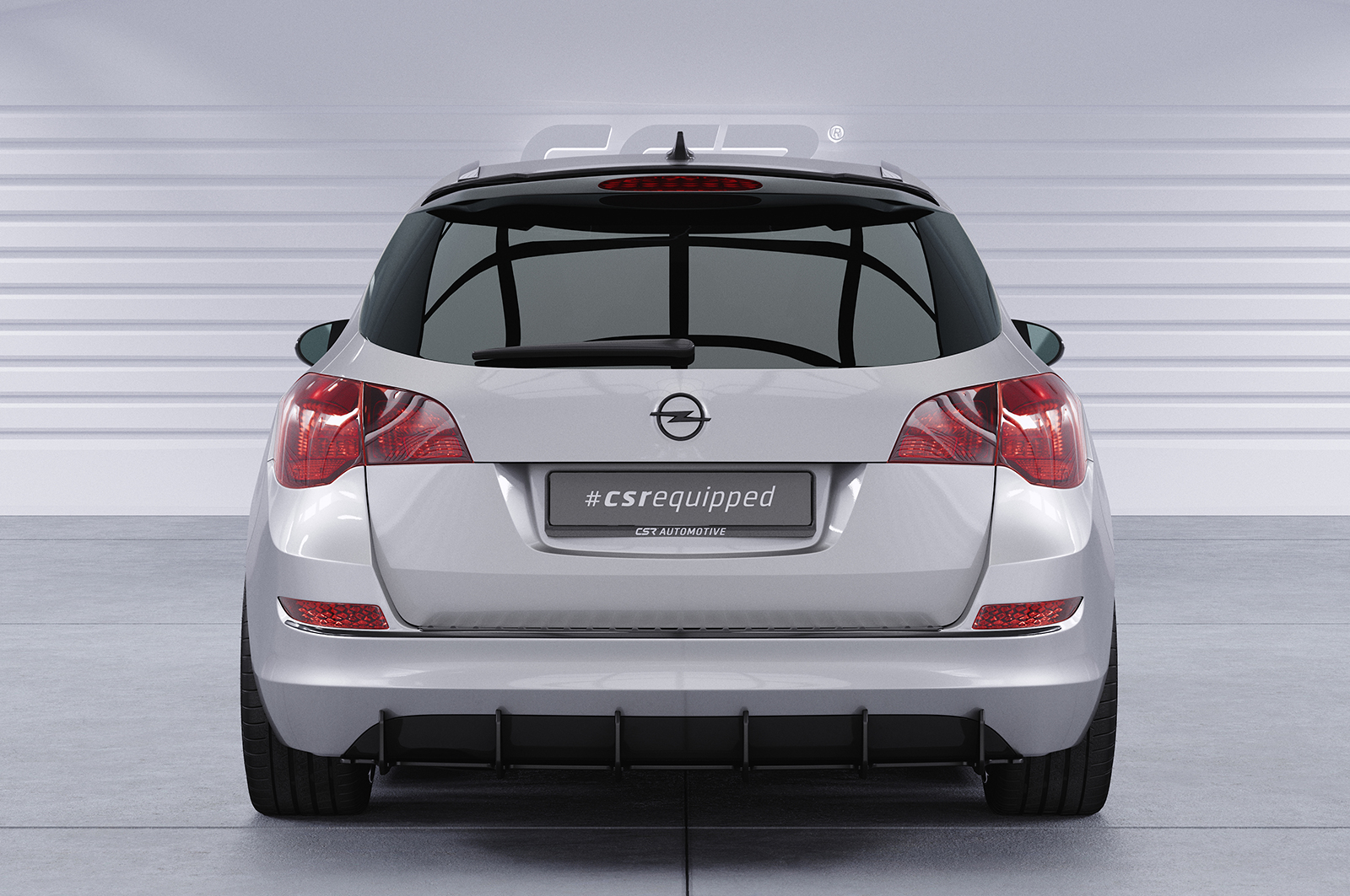 Diffuseur / Ajout de parechoc arrière pour Opel Astra J Sports Tourer / sauf OPC-Line (11/2010-09/2015) - Fabriqué en ABS 10mm (à peindre ou polir)