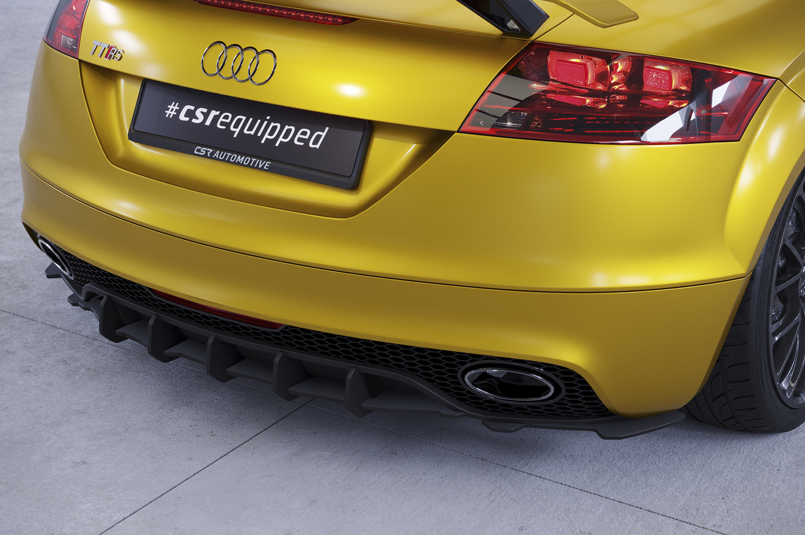 Diffuseur / Ajout de parechoc arrière pour Audi TT (8J) RS (2009-2015) - Fabriqué en ABS 10mm (à peindre ou polir)