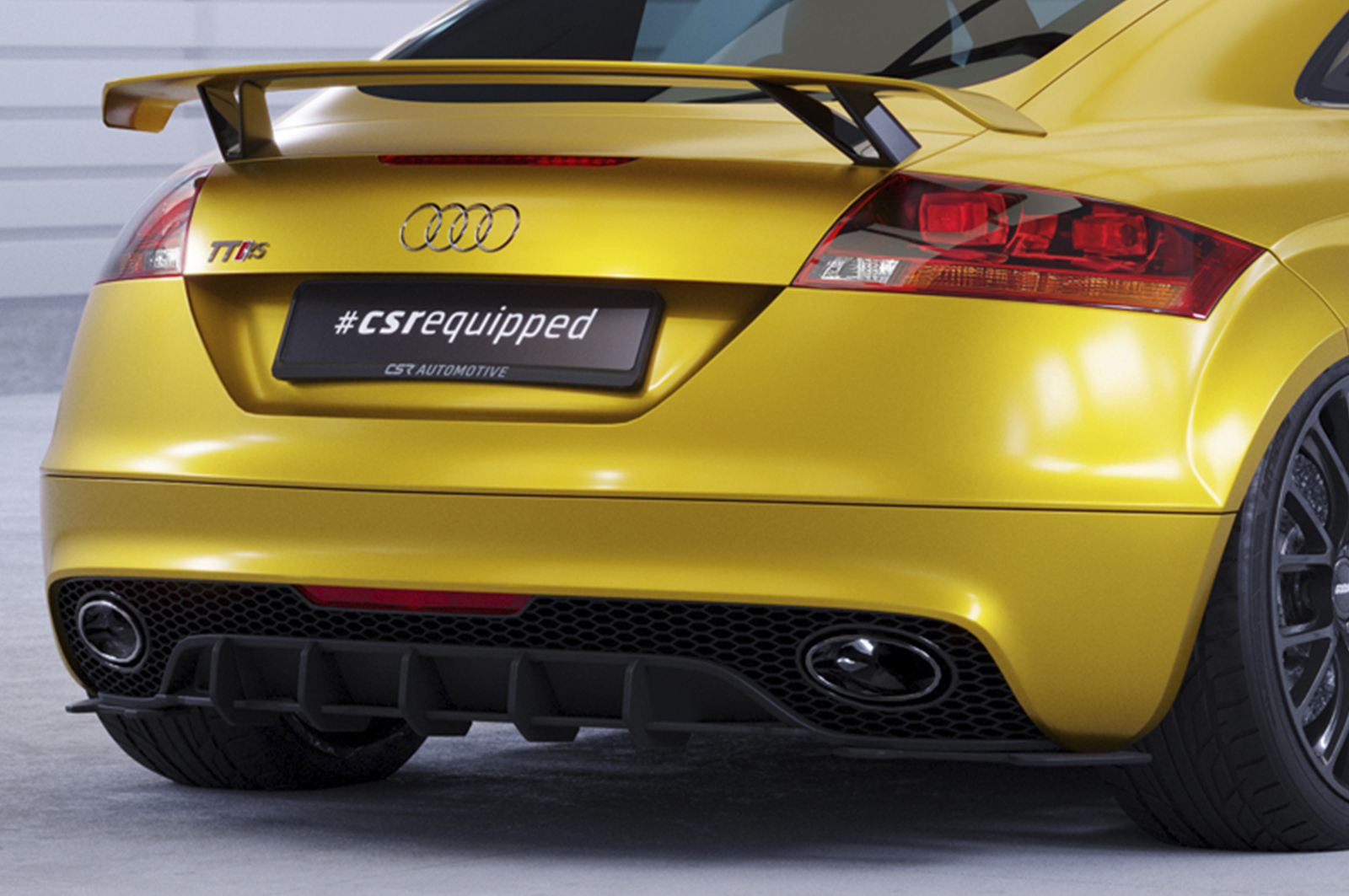Diffuseur / Ajout de parechoc arrière pour Audi TT (8J) RS (2009-2015) - Fabriqué en ABS 10mm (à peindre ou polir)