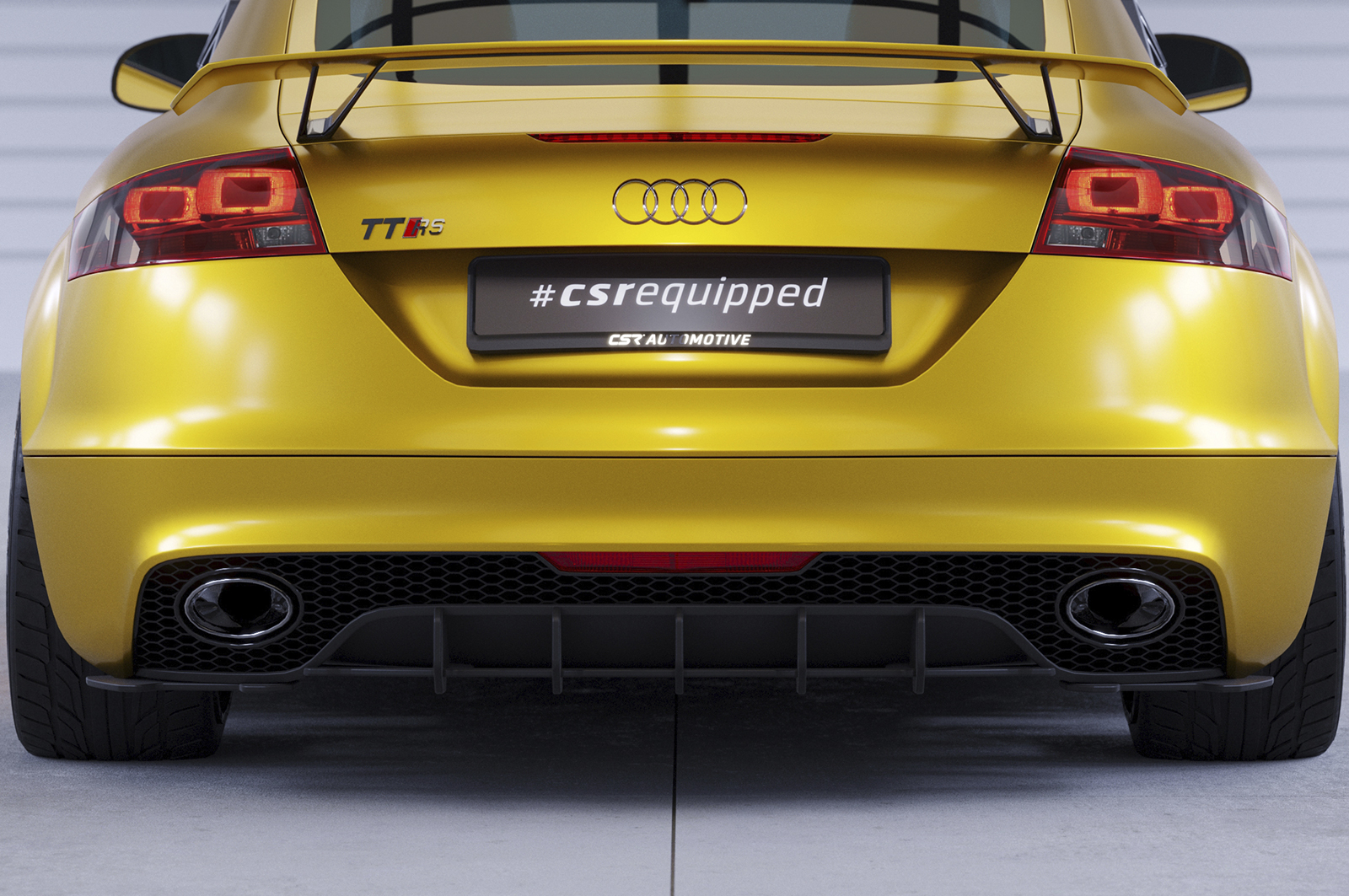 Diffuseur / Ajout de parechoc arrière pour Audi TT (8J) RS (2009-2015) - Fabriqué en ABS 10mm (à peindre ou polir)