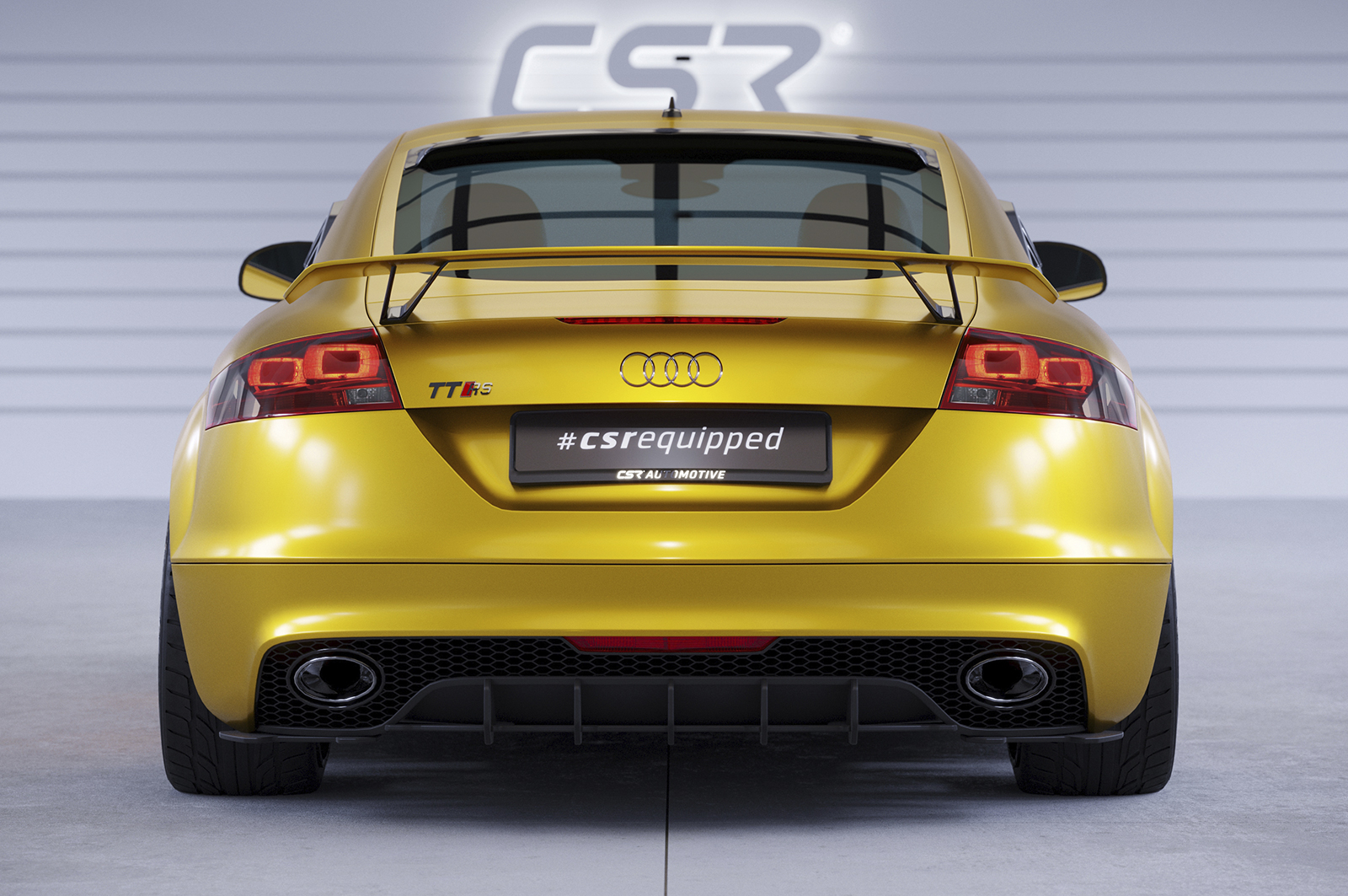 Diffuseur / Ajout de parechoc arrière pour Audi TT (8J) RS (2009-2015) - Fabriqué en ABS 10mm (à peindre ou polir)