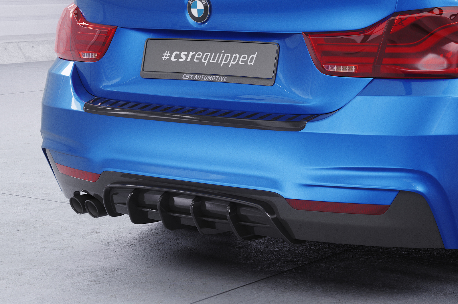 Diffuseur / Ajout de parechoc arrière pour BMW Série 4 F32 / F33 / F36 coupé / cabriolet et Gran coupé avec Pack M (10/2013-06/2021) - Fabriqué en ABS (6 finitions au choix)
