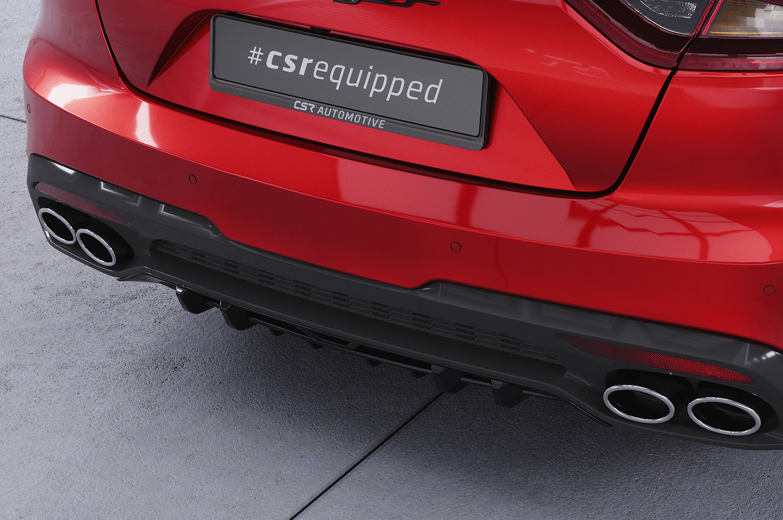 Diffuseur / Ajout de parechoc arrière pour Kia Stinger GT toutes carrosseries (depuis 2017) - Fabriqué en ABS (6 finitions au choix)